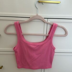 pink tank ribbed